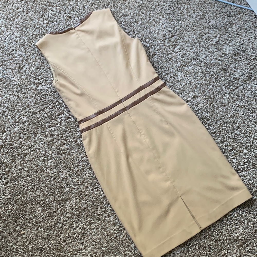 Tan Anne Klein Sheath Dress Size 2